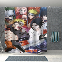 5 Sizes 20 Styles Naruto For Bathroom Decorative Polyester Anime Shower Curtain