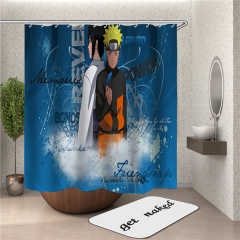 5 Sizes 20 Styles Naruto For Bathroom Decorative Polyester Anime Shower Curtain