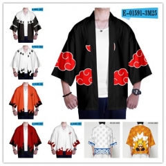 23 Styles Naruto 3D Digital Print Shirt Coat Kimono