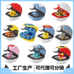 10 Styles Pokemon Japanese Anime Funny Miniature Plastic Building Blocks For Kids Toy