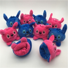 10 PSC/SET Anime Lilo & Stitch Plush Toy Two sides Pendant Cute Figure Bag Keychain 10CM