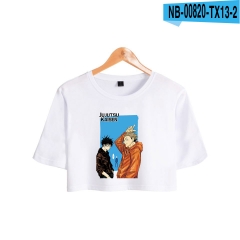 30 Styles Jujutsu Kaisen Cosplay Color Printing Anime Midriff-baring T shirt