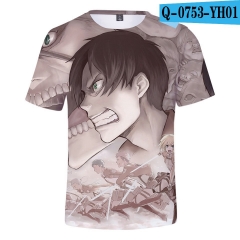 7 Styles Attack on Titan/Shingeki No Kyojin Cosplay 3D Digital Print Anime T shirt
