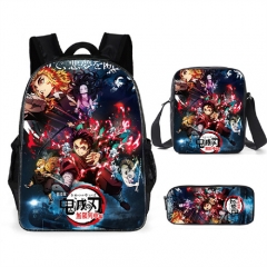 29 Styles Demon Slayer: Kimetsu no Yaiba Polyester Canvas School Student Anime Backpack+Shoulder Bag+Pencil Bag(set)