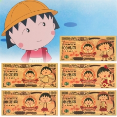 6 Styles Chibi Maruko Chan Anime Paper Crafts Souvenir Coin Banknotes