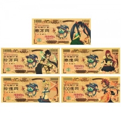 6 Styles Fairy Tail Anime Paper Crafts Souvenir Coin Banknotes