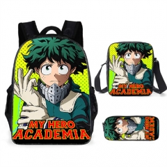 22 Styles My Hero Academia Polyester Canvas School Student Anime Backpack Bag+Shoulder Bag+Pencil Bag(set)