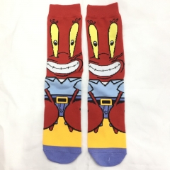 2 Styles SpongeBob SquarePants Unisex Cartoon Pattern Anime Long Socks