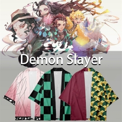 34 Styles Demon Slayer :Kimetsu no Yaiba Amine Cartoon Summer Printing Cardigan Cloak For Children