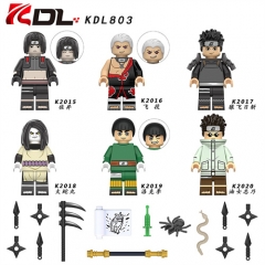 6 Styles Naruto Anime Cartoon Model Miniature Building Blocks Collection 4.5CM #KDL803