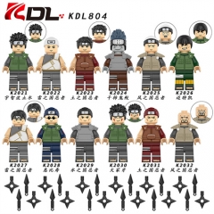 12 Styles Naruto Anime Cartoon Model Miniature Building Blocks Collection 4.5CM #KDL804