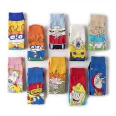 10 Styles Fancy Pattern Anime Cartoon Cosplay Unisex Free Size Anime Long Socks