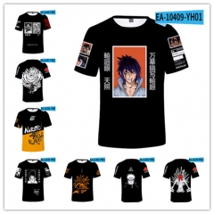 15 Styles Naruto Manga 3D Digital Print T Shirt for Children