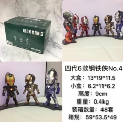 Iron Man 4 Generation Anime PVC Figure (6pcs/set)