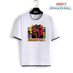 34 Design 2 Colors Dragon Ball Z Color Printing Anime Cotton T shirt