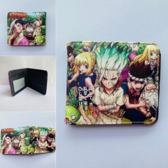 2 Styles Dr.Stone Cartoon Model Character Colorful Anime Wallet