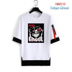 10 Designs 2 Colors Tokyo Ghoul Color Printing Anime Zipper Cotton T shirt