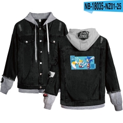 20 Styles Sonic The Hedgehog Cosplay 3D Digital Print Anime Denim Jacket With Hoodie
