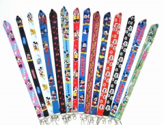 16 Styles Mickey Minnie Mouse And Donald Duck Cartoon Long Style Lanyard Anime Phone Strap