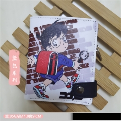 Detective Conan Cartoon Cosplay Purse PU Leather Anime Short Wallet
