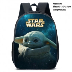 6 Styles Star War Baby Yoda Polyester Canvas School Student Anime Backpack Bag