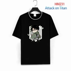2 Color Attack on Titan/Shingeki No Kyojin Japanese Cartoon Color Printing Cosplay Anime Cotton T shirt