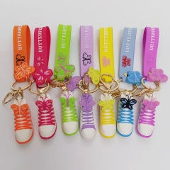 7 Styles Mini Shoes Cartoon PVC Pendant Keychain