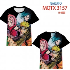 8 Styles Naruto Japanese Cartoon Color Printing Cosplay Anime T-shirt
