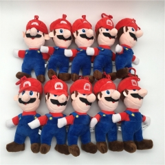 19CM uper Mario Bro Anime Plush Toy Pendant 10pcs/Set