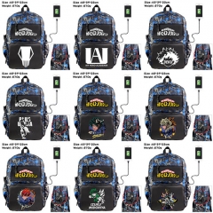 12 Styles My Hero Academia Anime Cartoon Nylon Backpack Students Bag