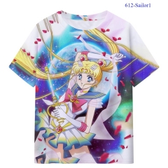 6 Styles Pretty Soldier Sailor Moon Japanese Cartoon Color Printing Cosplay Anime T-shirt