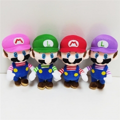 23CM Super Mario Bro Game Character Anime Plush Toy Doll (4pcs/set)