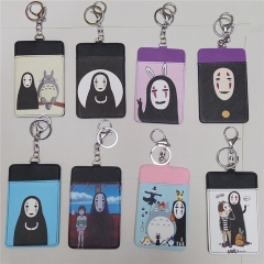 8 Styles Spirited Away No Face Man PU Material For ID Card Anime Card Bag Holder