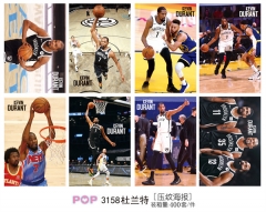 NBA Star Kevin Durant Famous Basketball Player Printing Collection Paper Posters (8pcs/set)