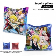 The Seven Deadly Sins Cosplay Decoration Cartoon Anime Sequins Pillow