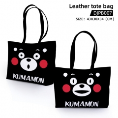 Kumamon Cosplay Decoration Cartoon Character Anime Leather Tote Bag