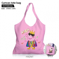 Peppa Pig Cosplay Decoration Cartoon Character Anime Canvas Tote Bag
