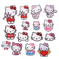 15 Styles Hello Kitty Decorative Cute Pattern Anime Cloth Patch