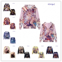 20 Styles For Adult and Children Fate stay night  Cartoon Polyester 3D Cosplay Anime Hoodies
