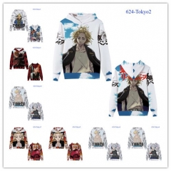 6 Styles For Adult and Children Tokyo Revengers Cartoon Polyester 3D Cosplay Anime Hoodies
