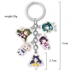 3 Styles Pretty Soldier Sailor Moon Cartoon Character Collection Anime Acrylic Keychain