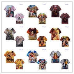 20 Styles ONE PIECE  Japanese Cartoon Color Printing Cosplay Anime T-shirt