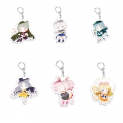 12 Styles Pretty Soldier Sailor Moon Cartoon Pattern Collection Anime Acrylic Keychain