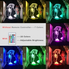 2 Different Bases Naruto Uchiha Itachi Anime 3D Nightlight with Remote Control