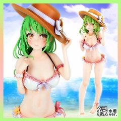 24cm Daiki Green Hair Swimsuit Sexy Girl Japanese Cartoon Anime PVC Figure