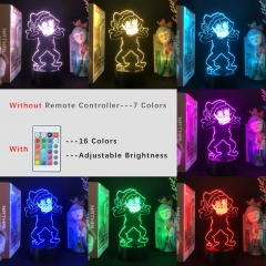2 Different Bases Friday Night Funkin Anime 3D Nightlight with Remote Control