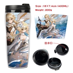 12 Styles Genshin Impact Cartoon Heat Sensitive Mug Anime Plastic Cup