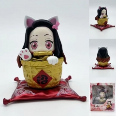 11CM Demon Slayer: Kimetsu no Yaiba Kamado Nezuko Cos Maneki Neko Collection Model Toy Anime PVC Figure