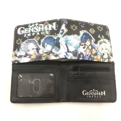 5 Styles Genshin Impact Cosplay Cartoon Purse Anime Short Folding Wallet