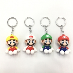 6 Styles Super Mario Bro Character Cartoon Model Anime PVC Figure Keychain